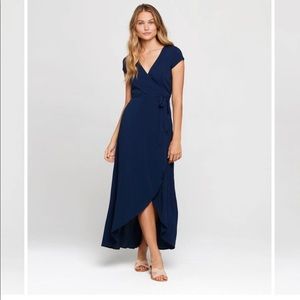 L*Space royal blue wrap midi dress cover up, NWT XS